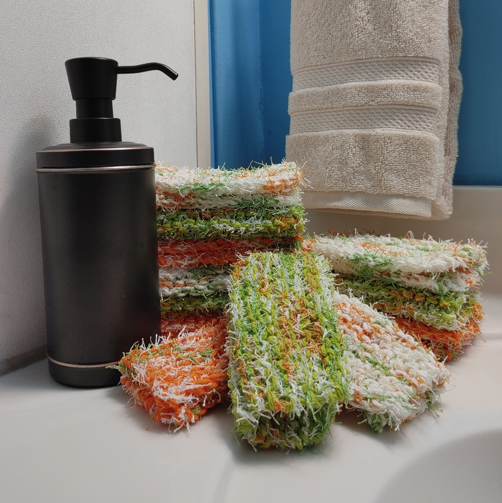 Scrubby Exfoliating Washcloths, Citrus, 3-Piece Set